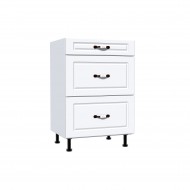 Corp inferior 50 cu 3 sertare metalice greutate Zebra MDF alb Corp inferior 50 cu 3 sertare metalice greutate Zebra MDF alb